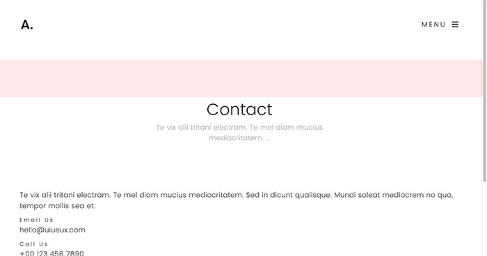 Spacer above Content