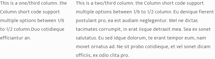 Shortcode column