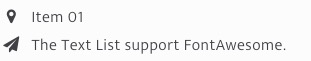 Shortcode text list