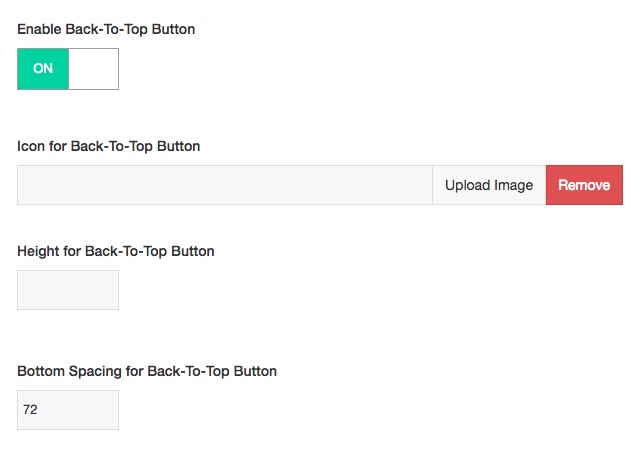 Footer options