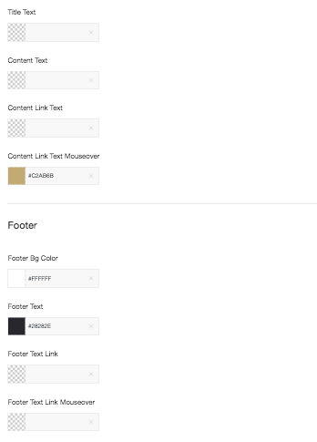 Widget, Footer Colors