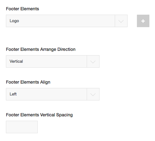 Footer options