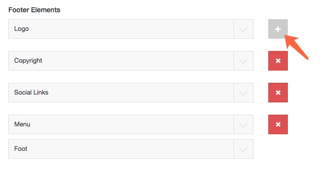 Footer elements