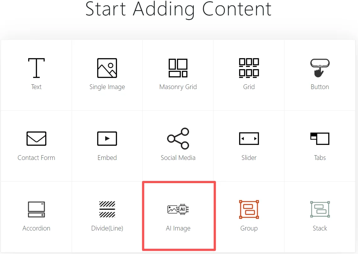 Add the AI Image module in BM Builder