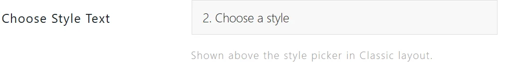 AI Image module choose style text option