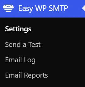 Easy WP SMTP settings menu in WordPress