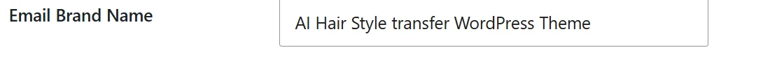 Email Brand Name field