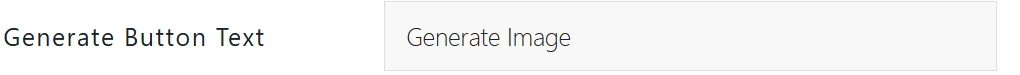 AI Image module generate button text option