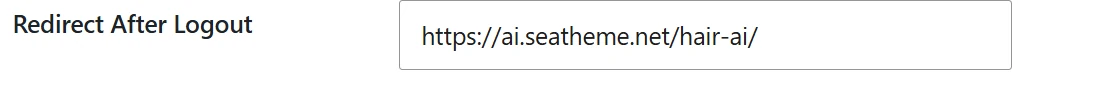 Redirect After Logout field