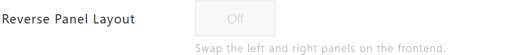AI Image module reverse panel layout option