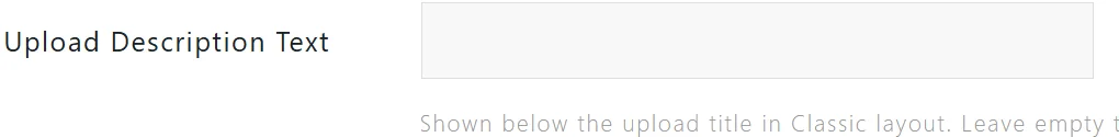 AI Image module upload description text option