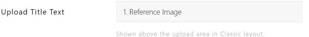 AI Image module upload title text option