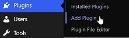 Open Plugins and Add Plugin in the WordPress dashboard
