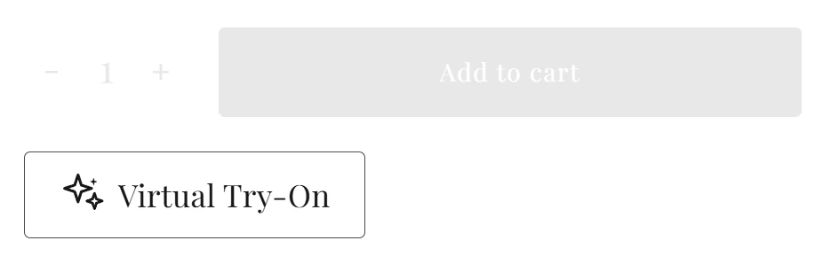 SeaTryon Virtual Try-On button with automatic fit-content width